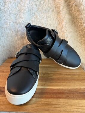 Valentino V Punk Black Leather strap sneakers